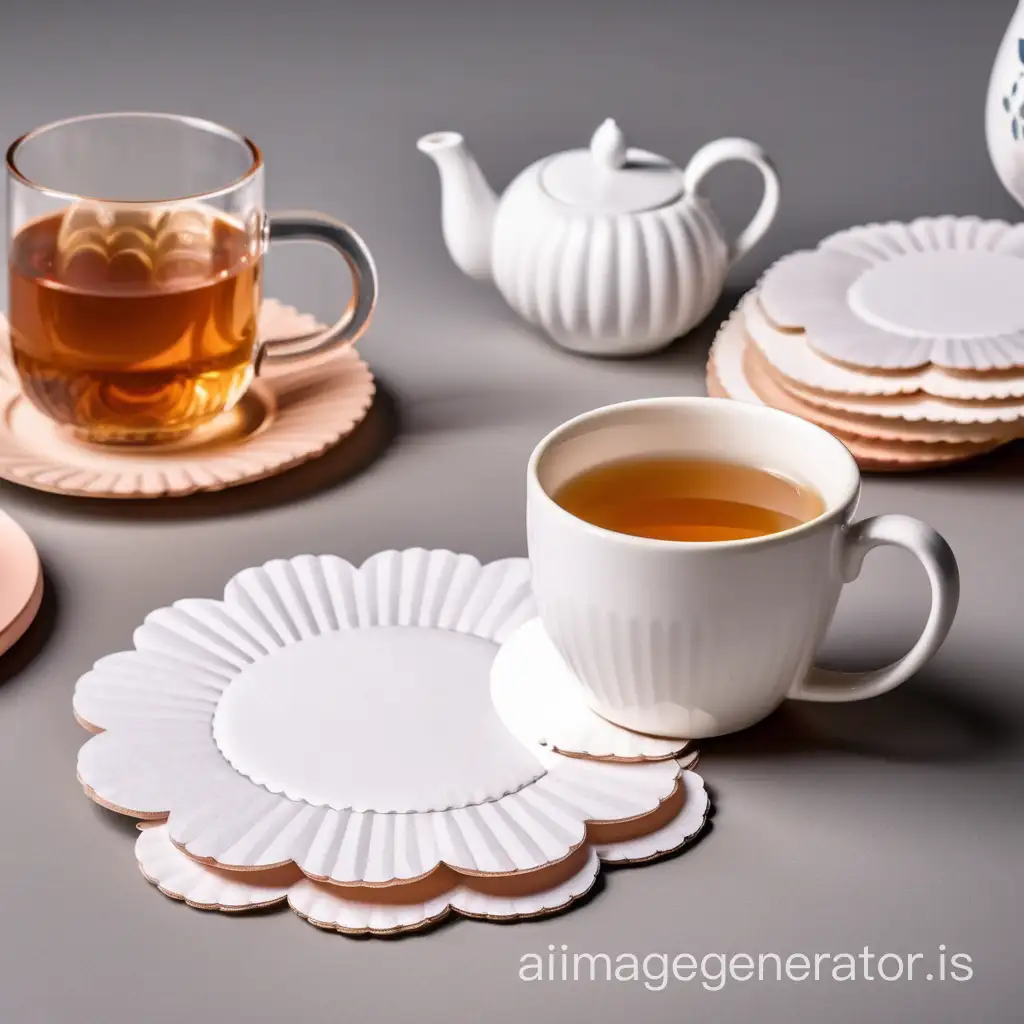 Disposable-Tissue-Paper-Coasters-with-Tea-Set