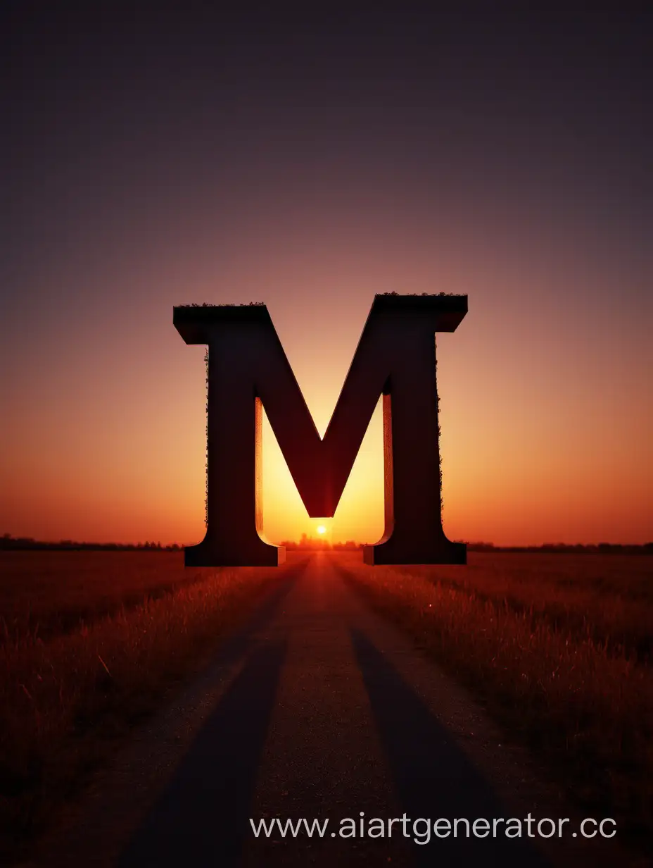Закатный свет в виде буквы M
