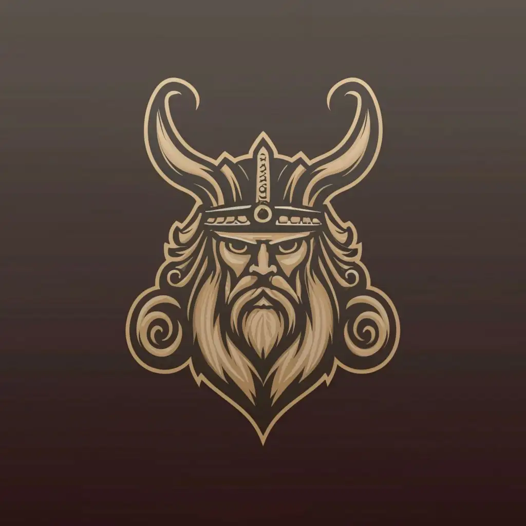 a logo design,with the text "I", main symbol:An image of a Nordic Viking warrior in profile, surrounded by Nordic ornamentation and runes, with a stylistic approach of detailed vector art. Logo area - square,Moderate,be used in Sports Fitness industry,clear background
