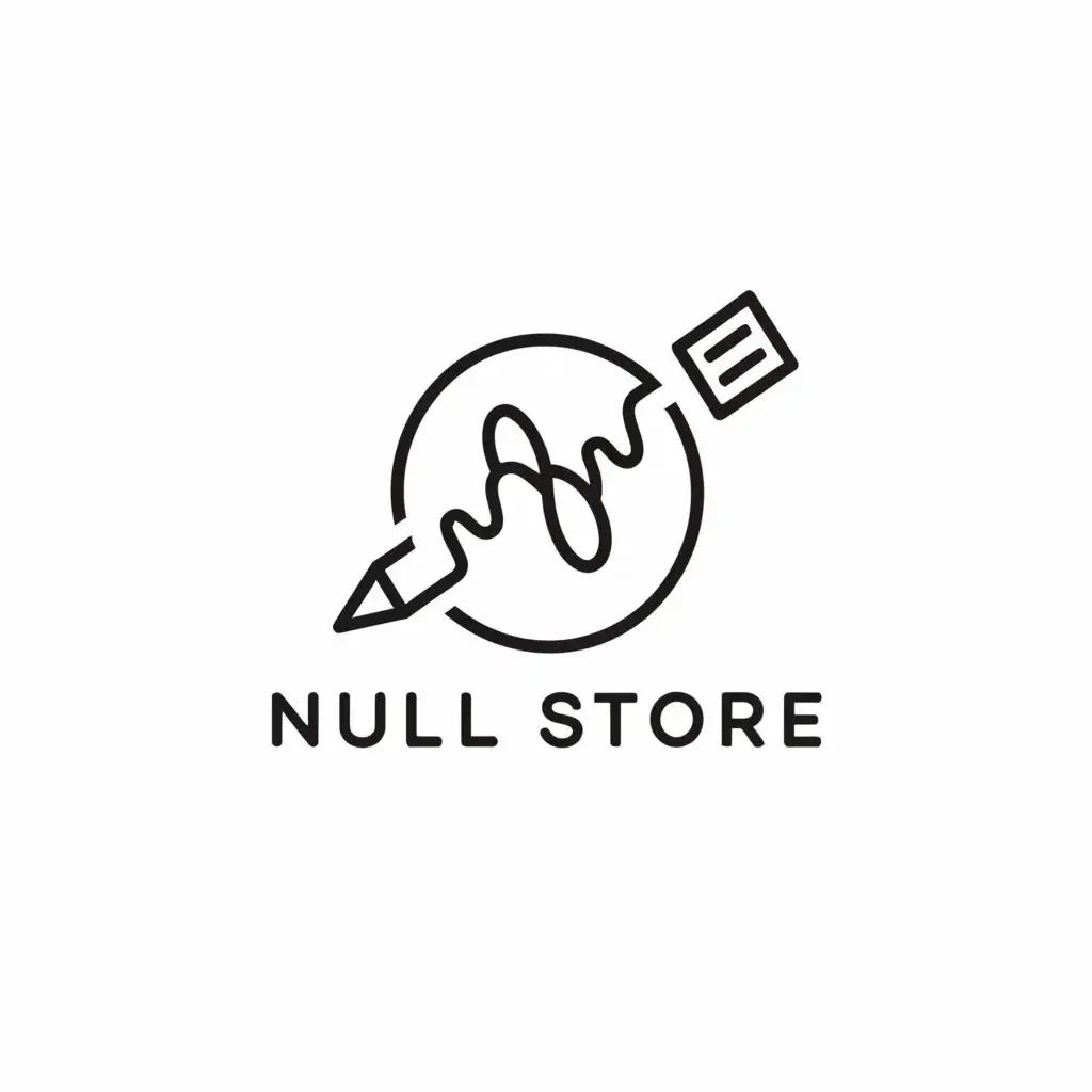 a logo design,with the text "Null STORE", main symbol:Brush,Minimalistic,be used in Entertainment industry,clear background