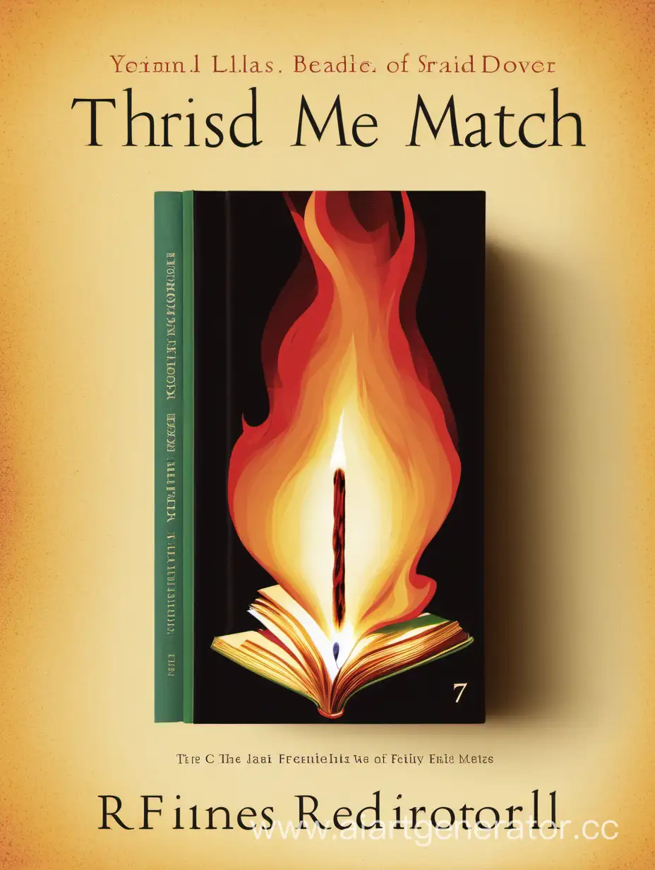 обложка для книги с изображением спички которая поджигает книгу
