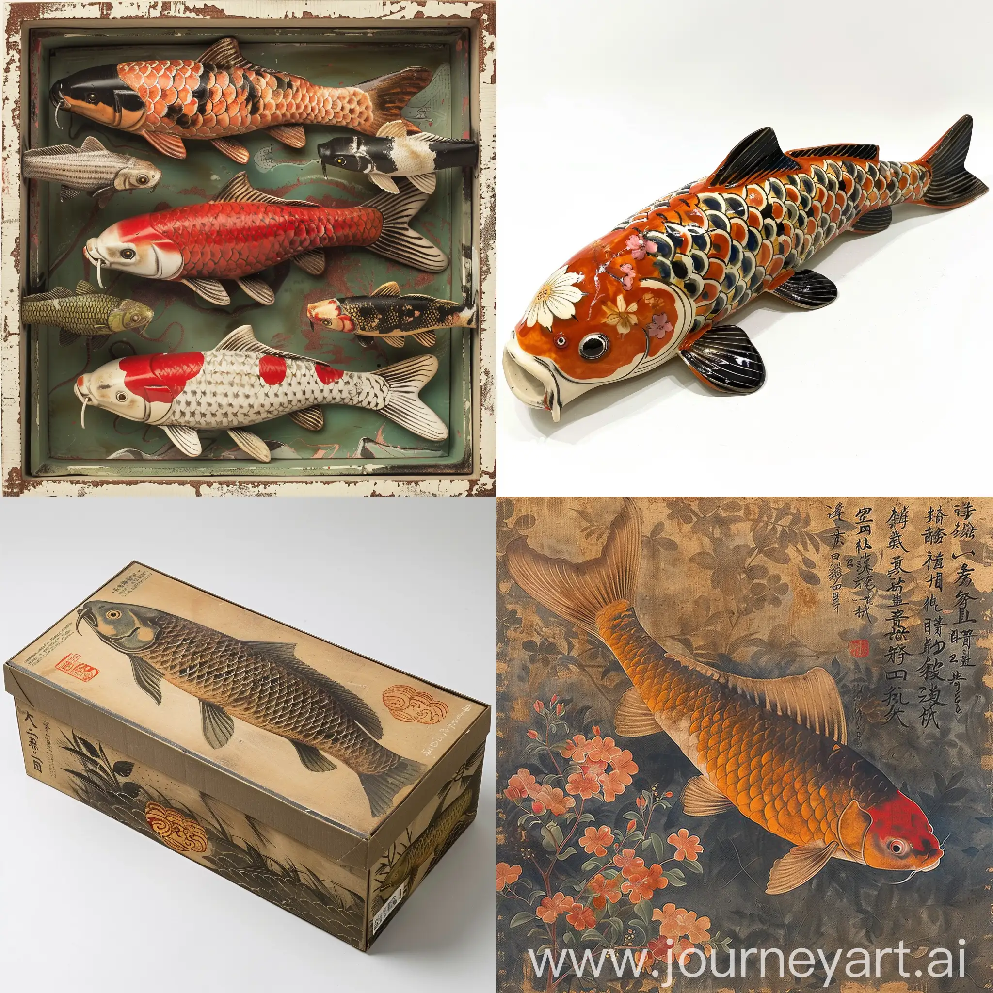 generic Japanese commercial industrial carp arts box