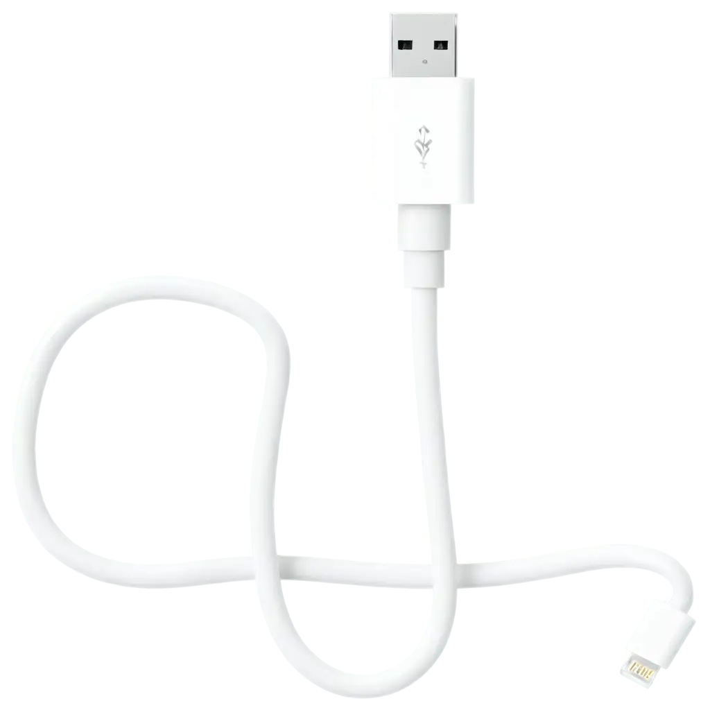 HighQuality-White-USB-Cable-PNG-Image-Enhance-Your-Designs-with-Crisp-Clarity