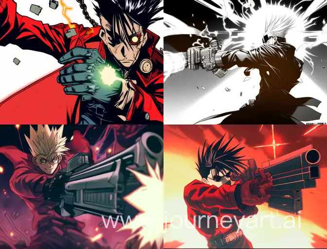 Colorful-Anime-Scene-from-Trigun-with-Rainbow-and-Unique-Art-Style