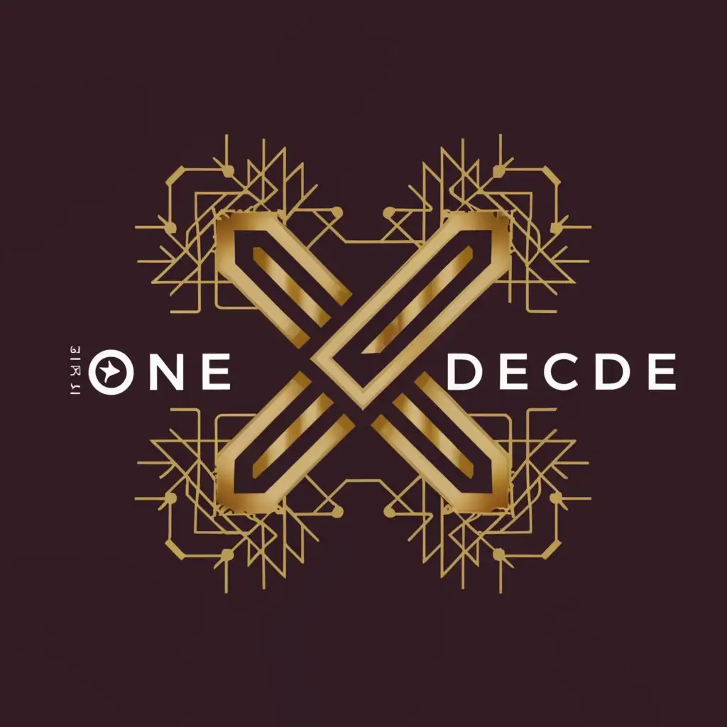 a logo design,with the text "One Decade", main symbol:X,complex,be used in Events industry,clear background