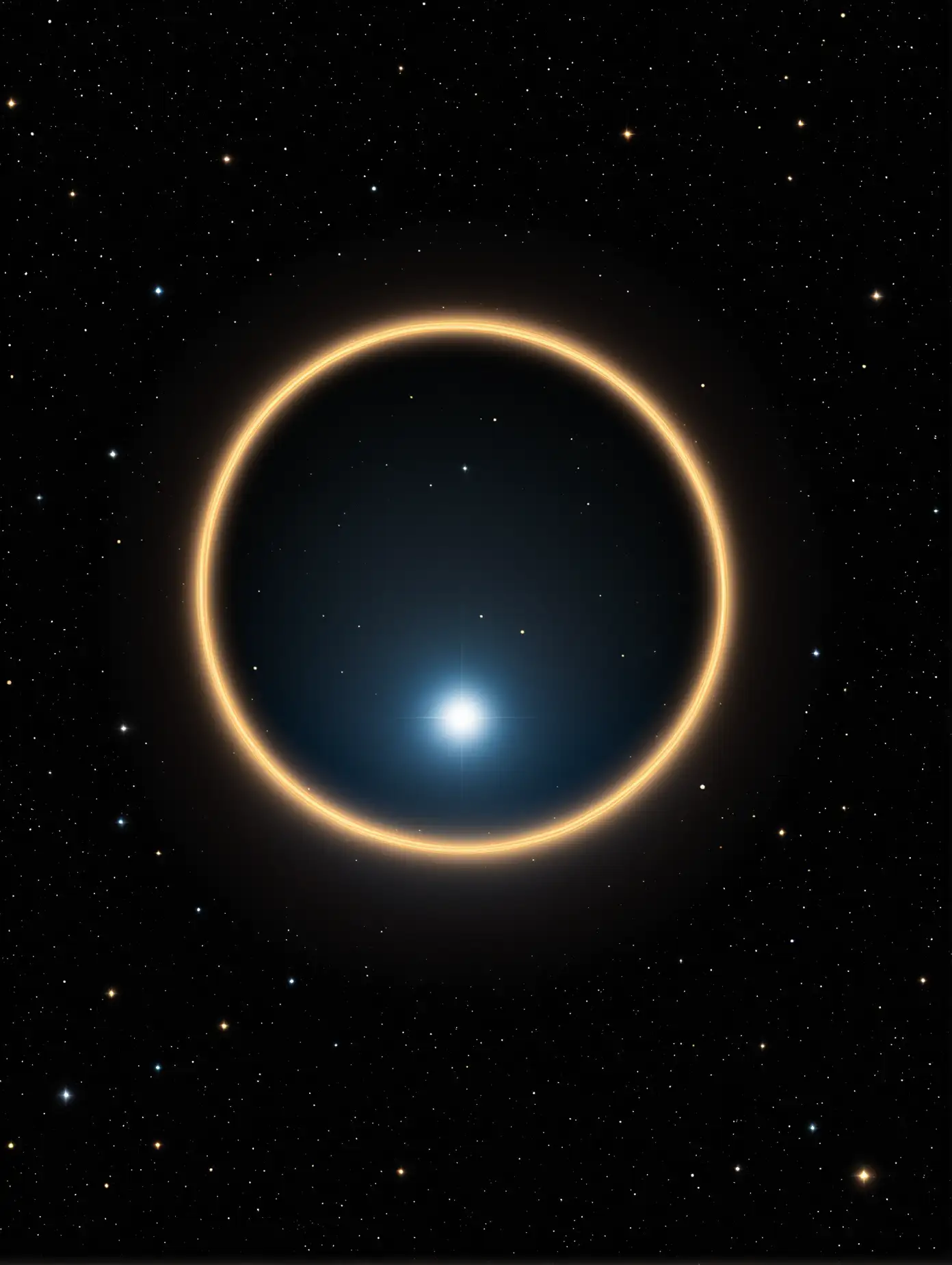 thin halo of warm light in black universe