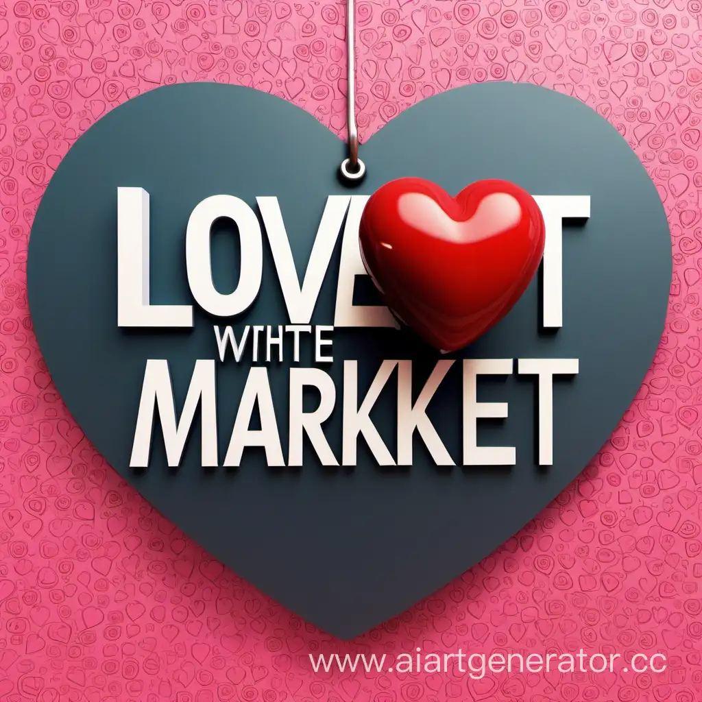 Romantic-Heart-Sculpture-with-LoveMarket-Inscription