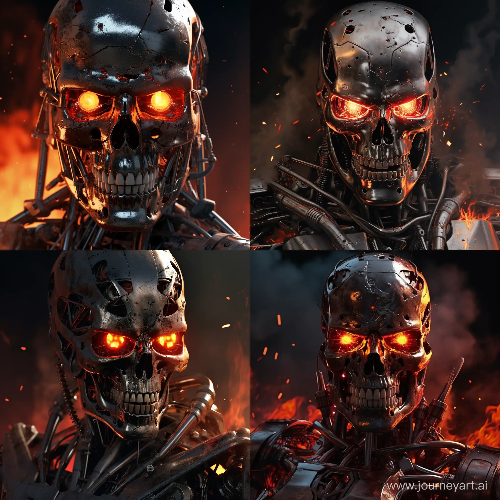 Terminator-Robot-in-Intense-Battle-with-Fiery-Explosions