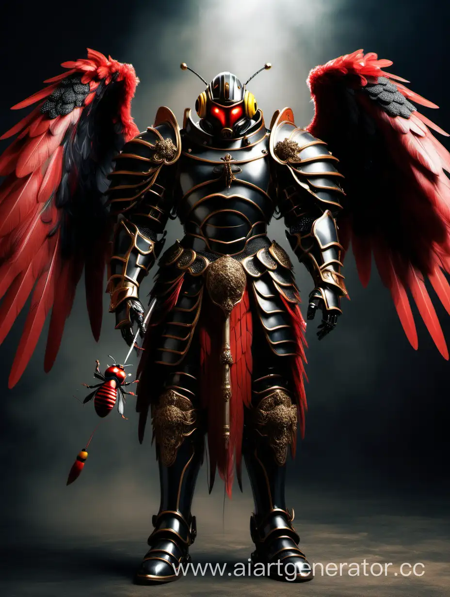 Biblical-Angel-in-Black-Knightly-Armor-with-BeeLike-Appendages-and-Six-Enormous-Wings