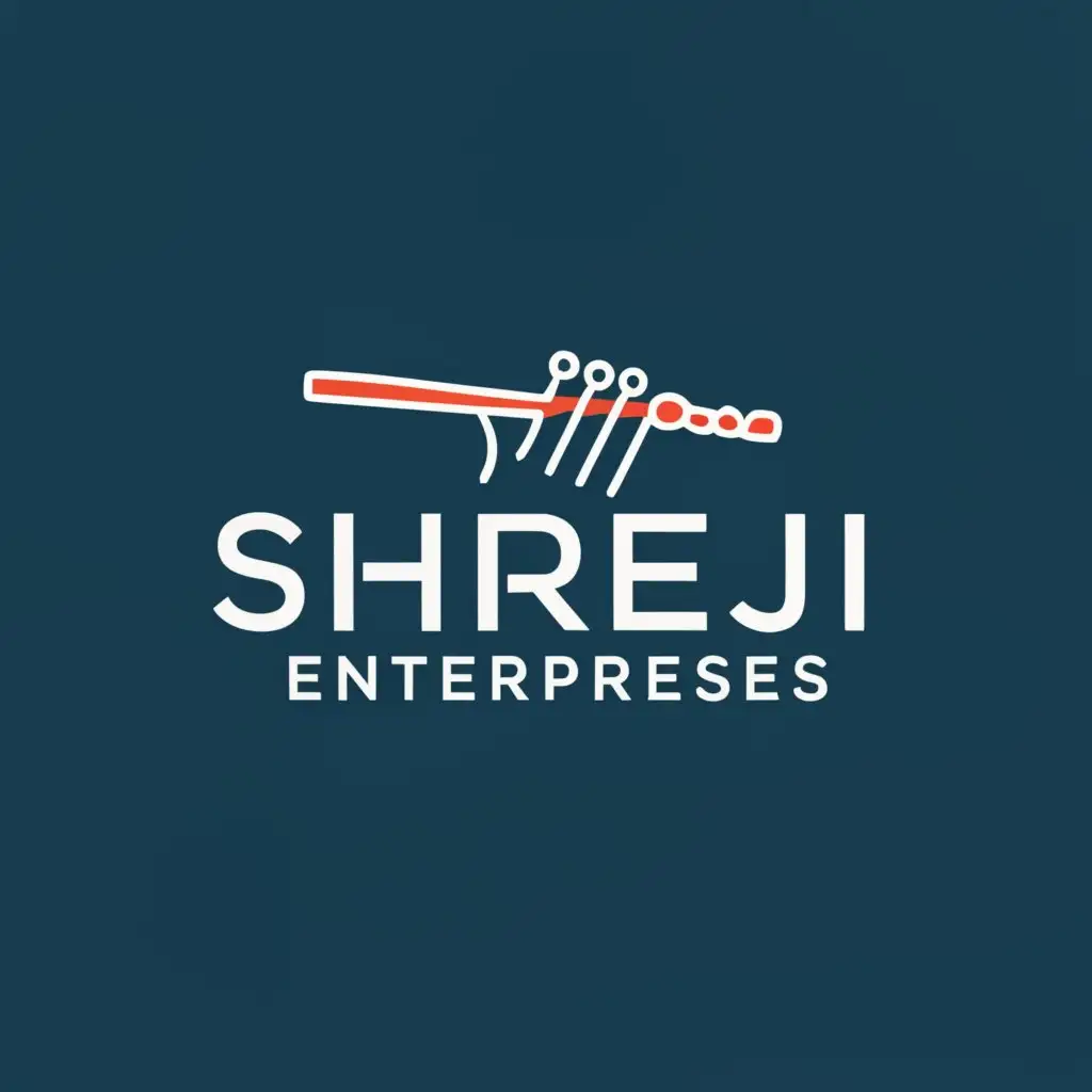 a logo design,with the text "SHREEJI ENTERPRISES", main symbol:flute,Moderate,clear background