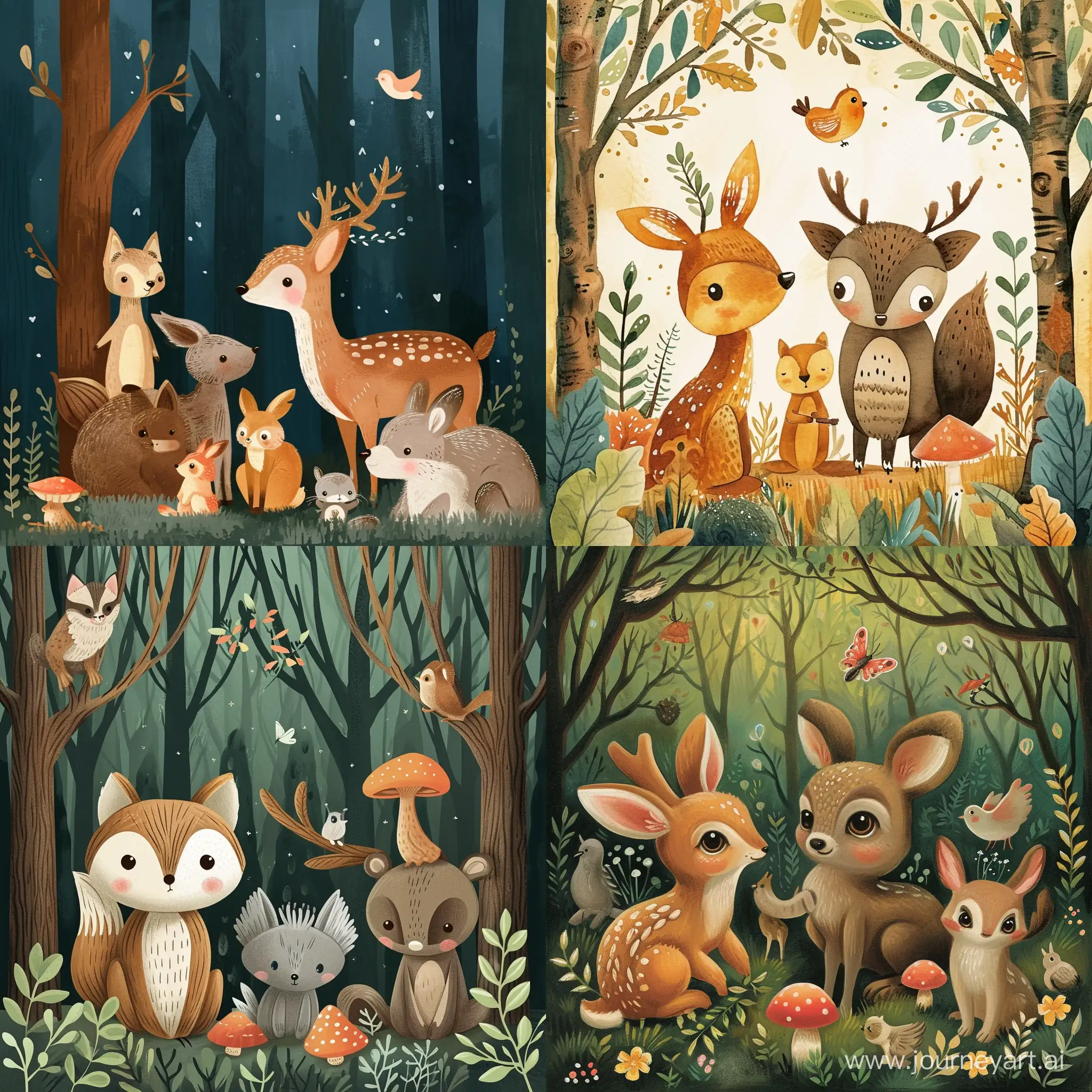 Enchanting-Forest-Animals-Art