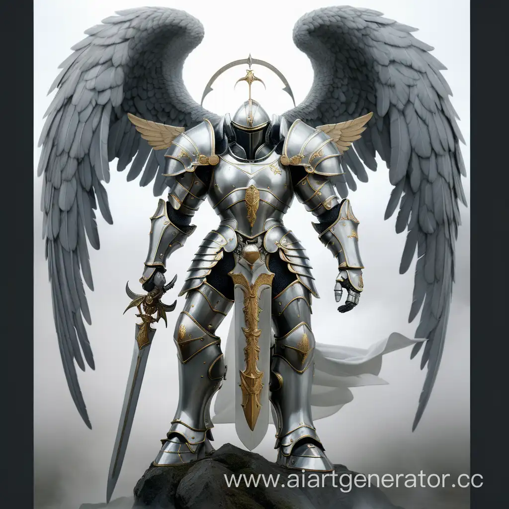 Majestic-Guardian-Angel-in-Grey-Knightly-Armor-with-Iron-Balls
