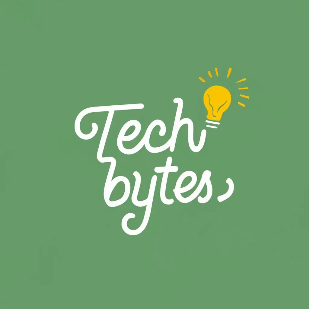 logo, Plain, with the text "Tech Bytes", typography, be used in Technology industry