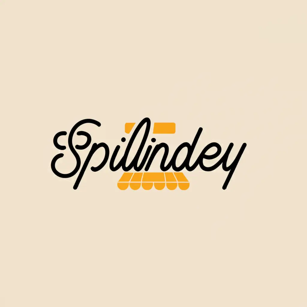 a logo design,with the text "spillindey", main symbol:shop,Minimalistic,clear background