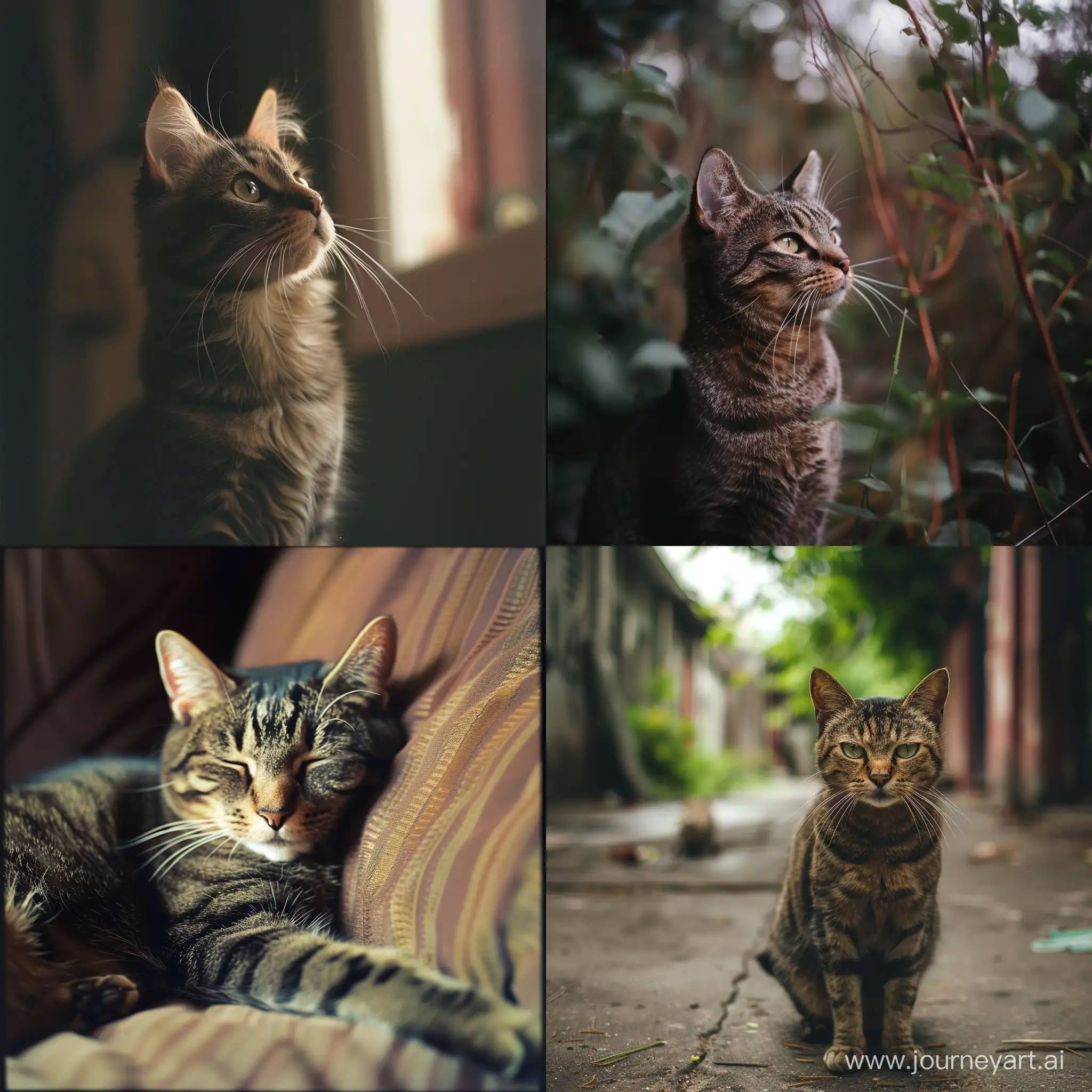 Playful-Cat-Poses-for-Analog-Camera-Photo-Shoot