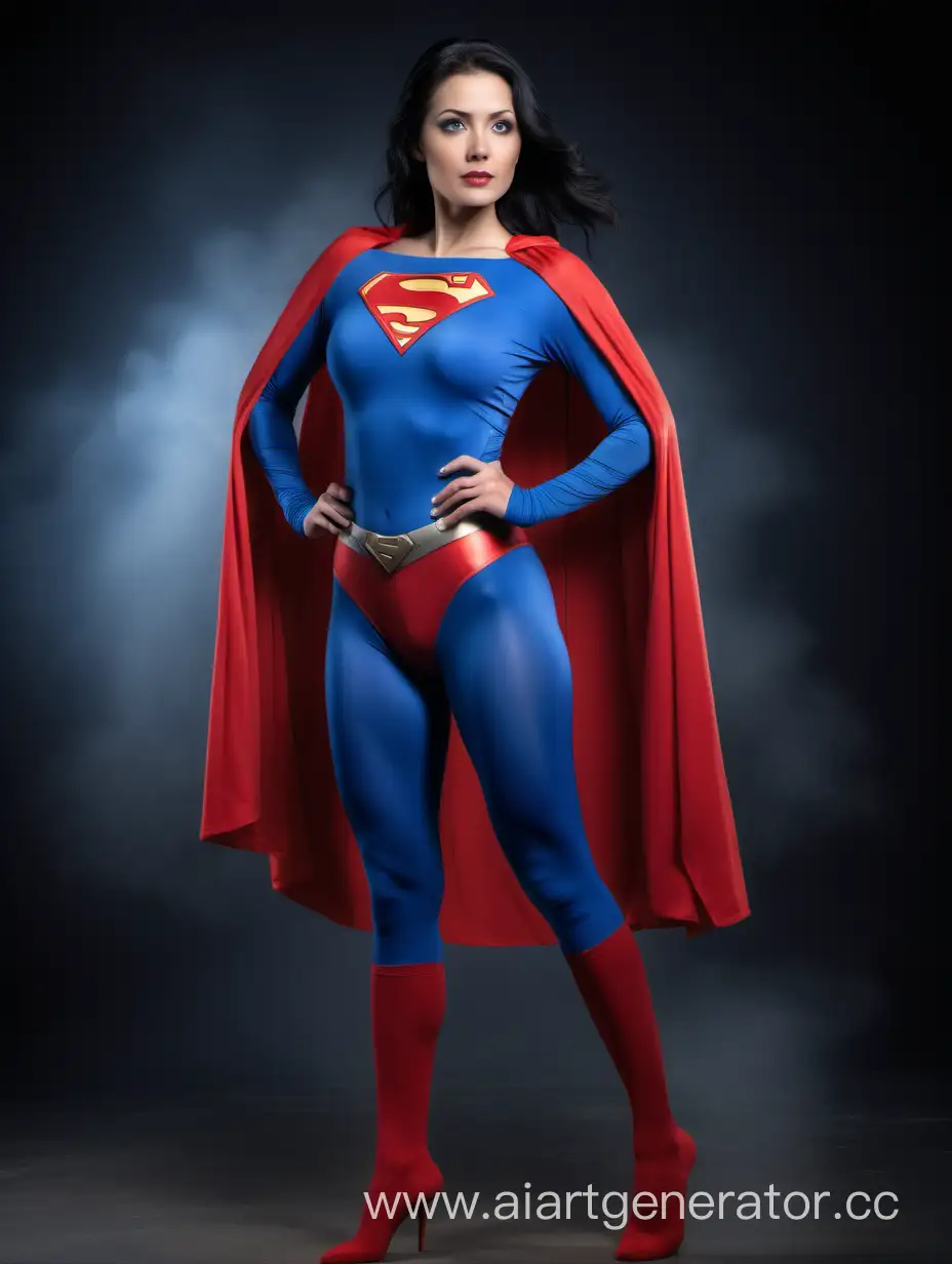 Confident-Superwoman-in-Striking-Pose-with-Superman-Costume