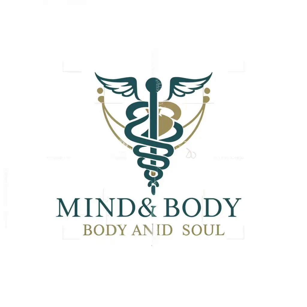 a logo design,with the text "mind body and soul", main symbol:CADUCEUS, mental and spiritual health,Moderate,be used in Medical Dental industry,clear background