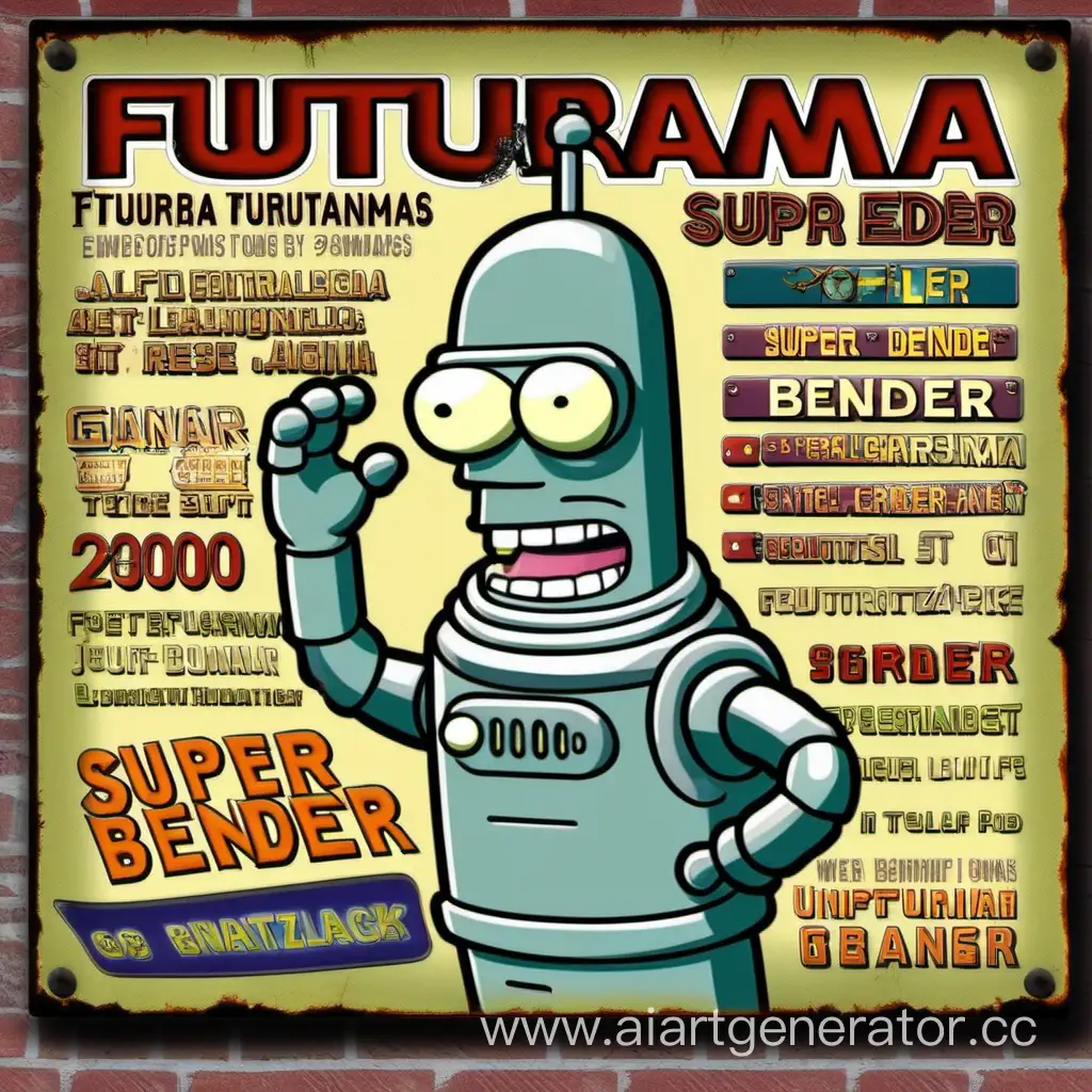 Futurama-Marketplace-with-Super-Detailed-Bender-Signboard