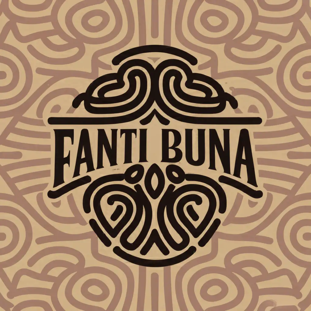 a logo design,with the text "FANTI BUNA", main symbol:COFFEE,complex,clear background
