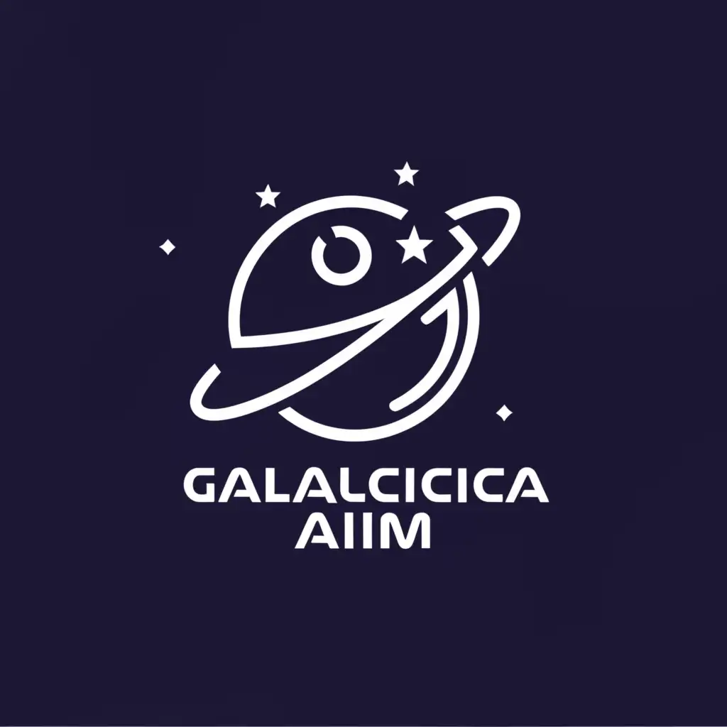 a logo design,with the text "galactica aim", main symbol:space,Moderate,clear background