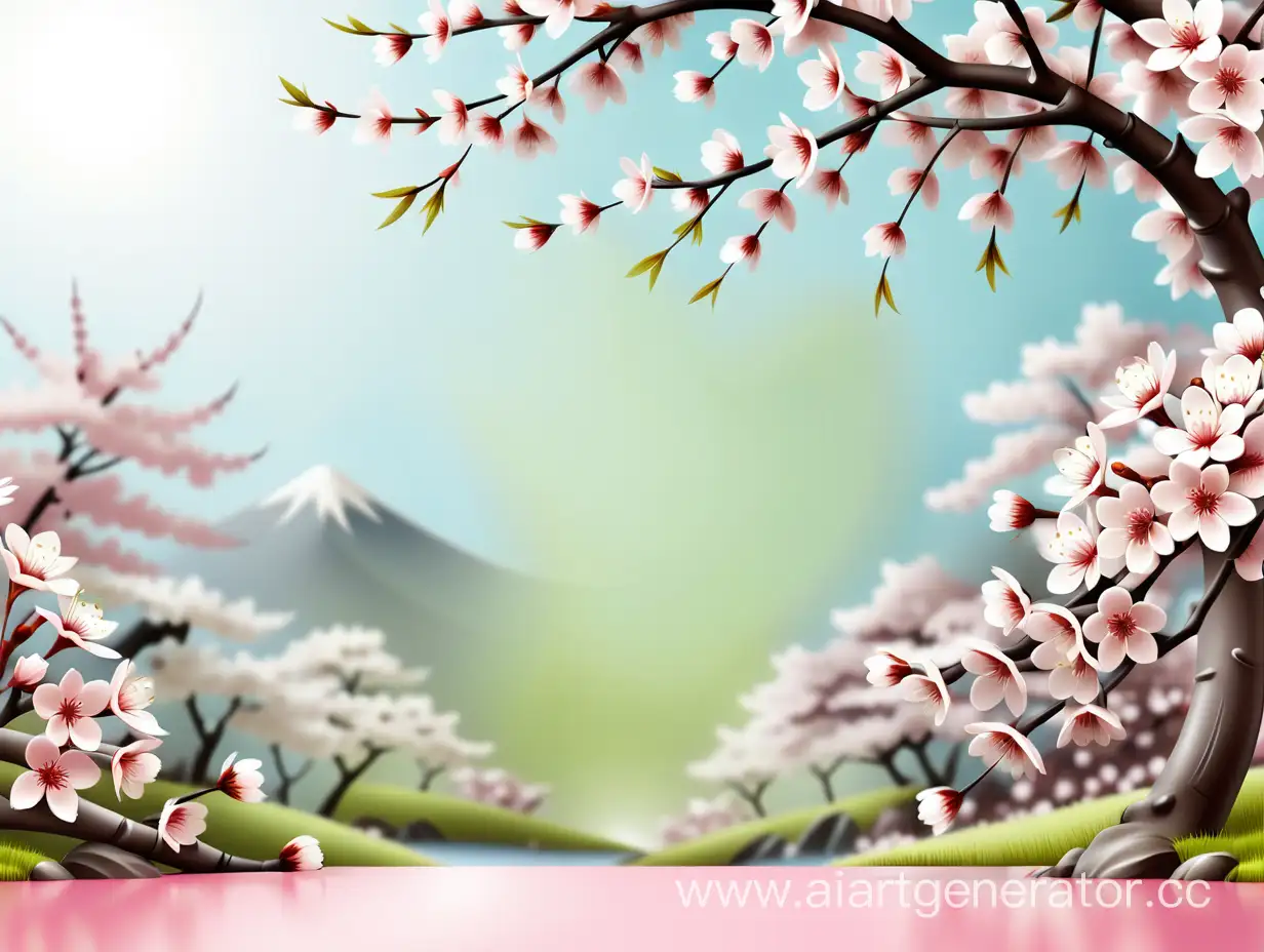 фон для рекламы товара на тему "Сакура", "Весна"