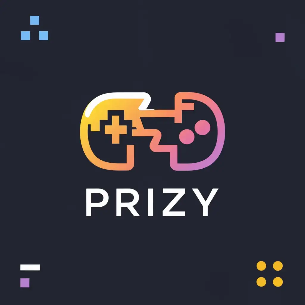 a logo design,with the text "Prizy", main symbol:Gaming,Minimalistic,be used in Entertainment industry,clear background