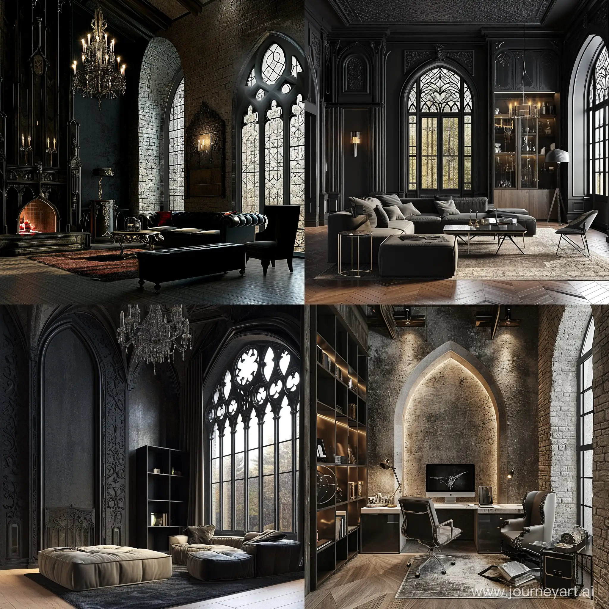 Contemporary-Gothic-Room-with-Modern-Touches