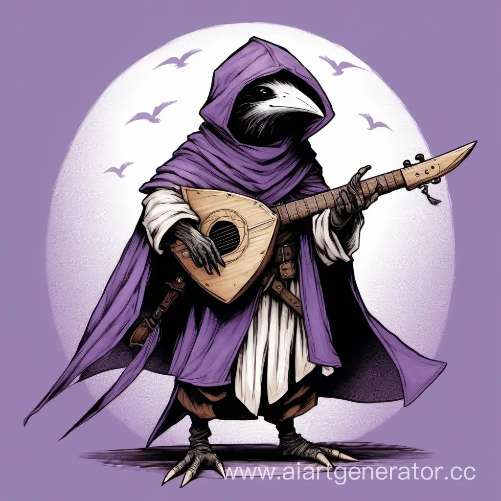 Young-White-Kenku-Rogue-Playing-Lute-in-Soft-Purple-Cloak