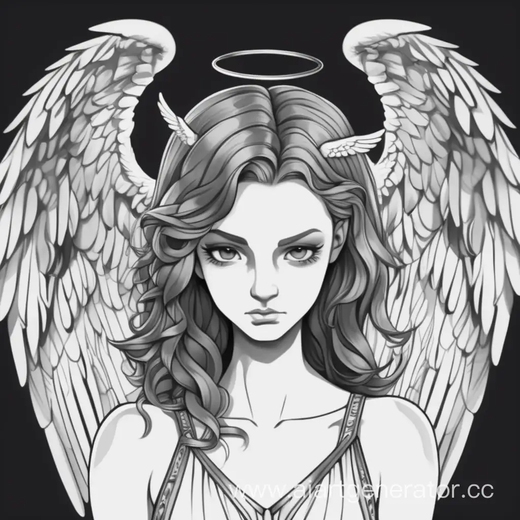 Ethereal-Fallen-Angel-in-Monochrome-Artistic-Depiction