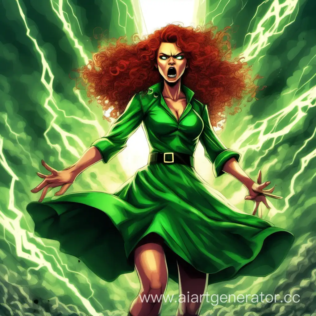 Enraged-Superpowered-Redhead-in-Elegant-Green-Attire