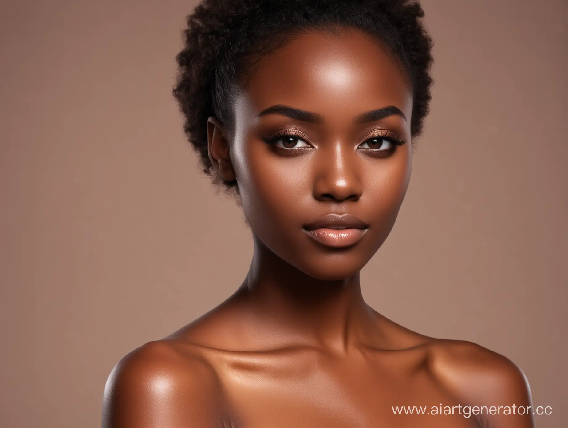 Beautiful-DarkSkinned-Girl-showcasing-Perfect-Skin-Cosmetics