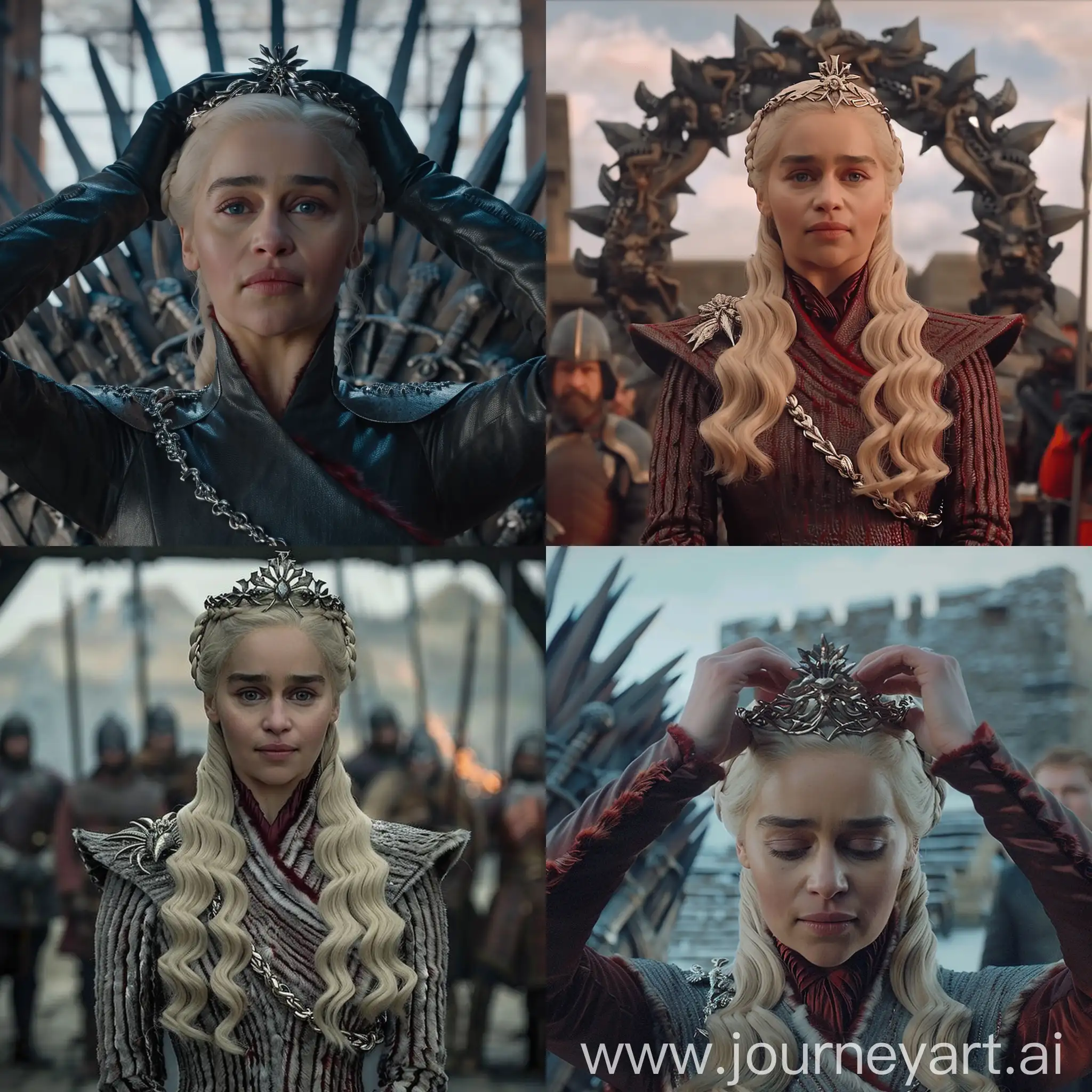 Daenerys-Crowned-Warrior-Queen-Powerful-Portrait-Art