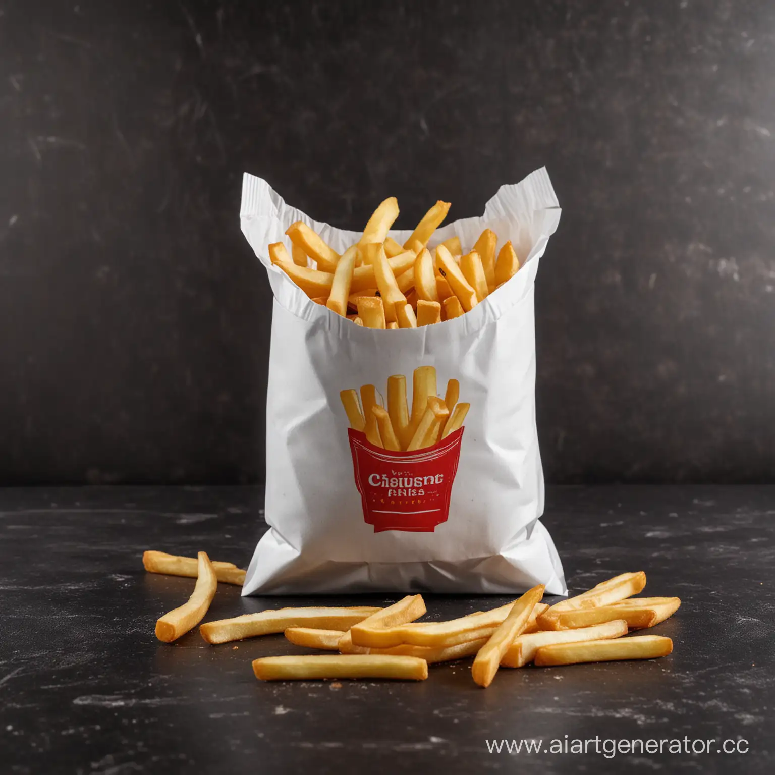 Delicious-French-Fries-in-Stylish-White-Packaging-on-Dark-Background