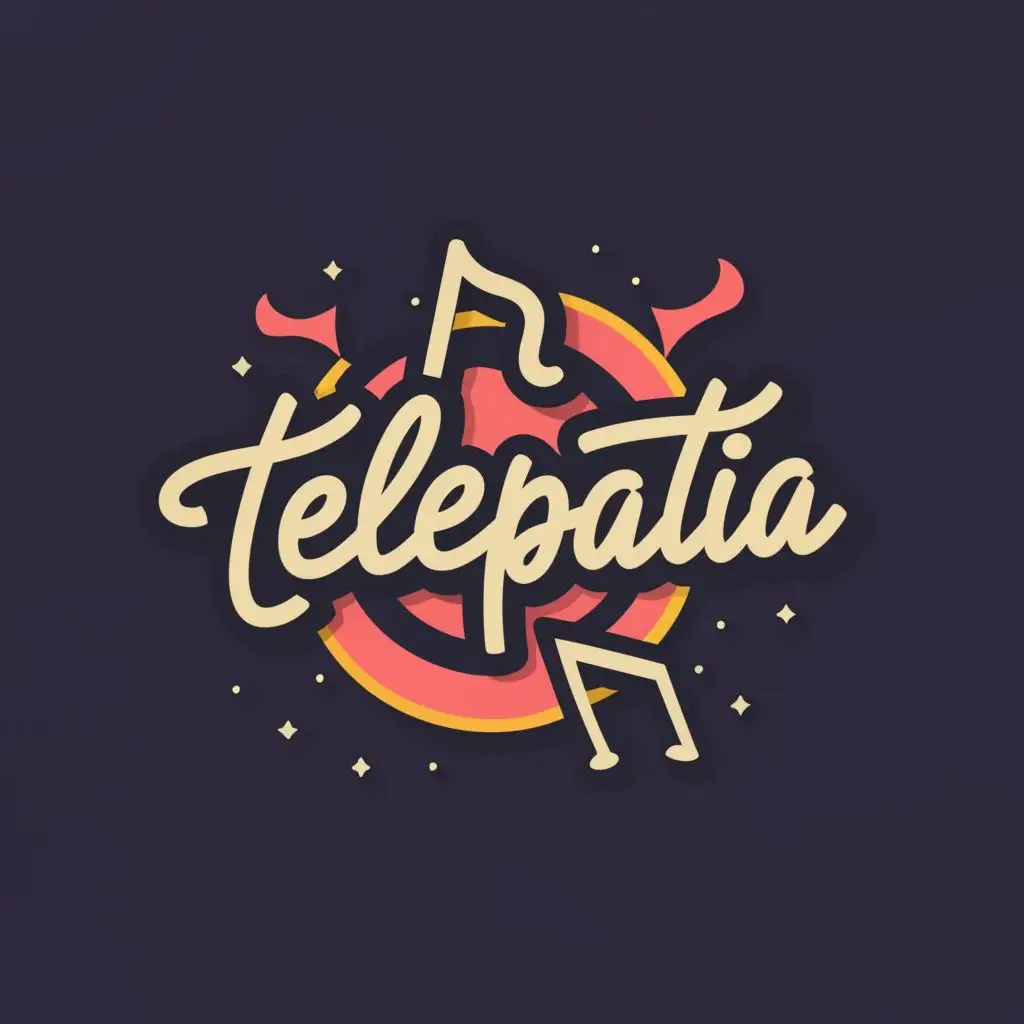 logo, song, with the text "TELEPATIA", typography, be used in Entertainment industry