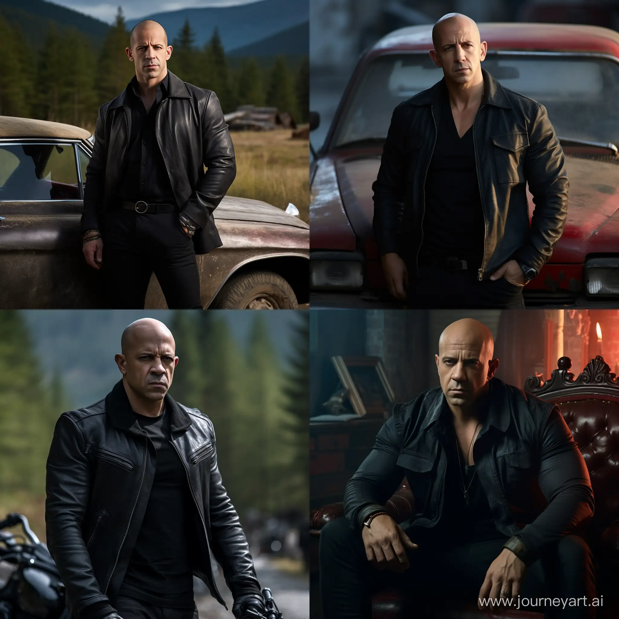 Vin-Diesel-as-Boomer-Russian-Bandit-in-Black-Jacket-and-White-TShirt