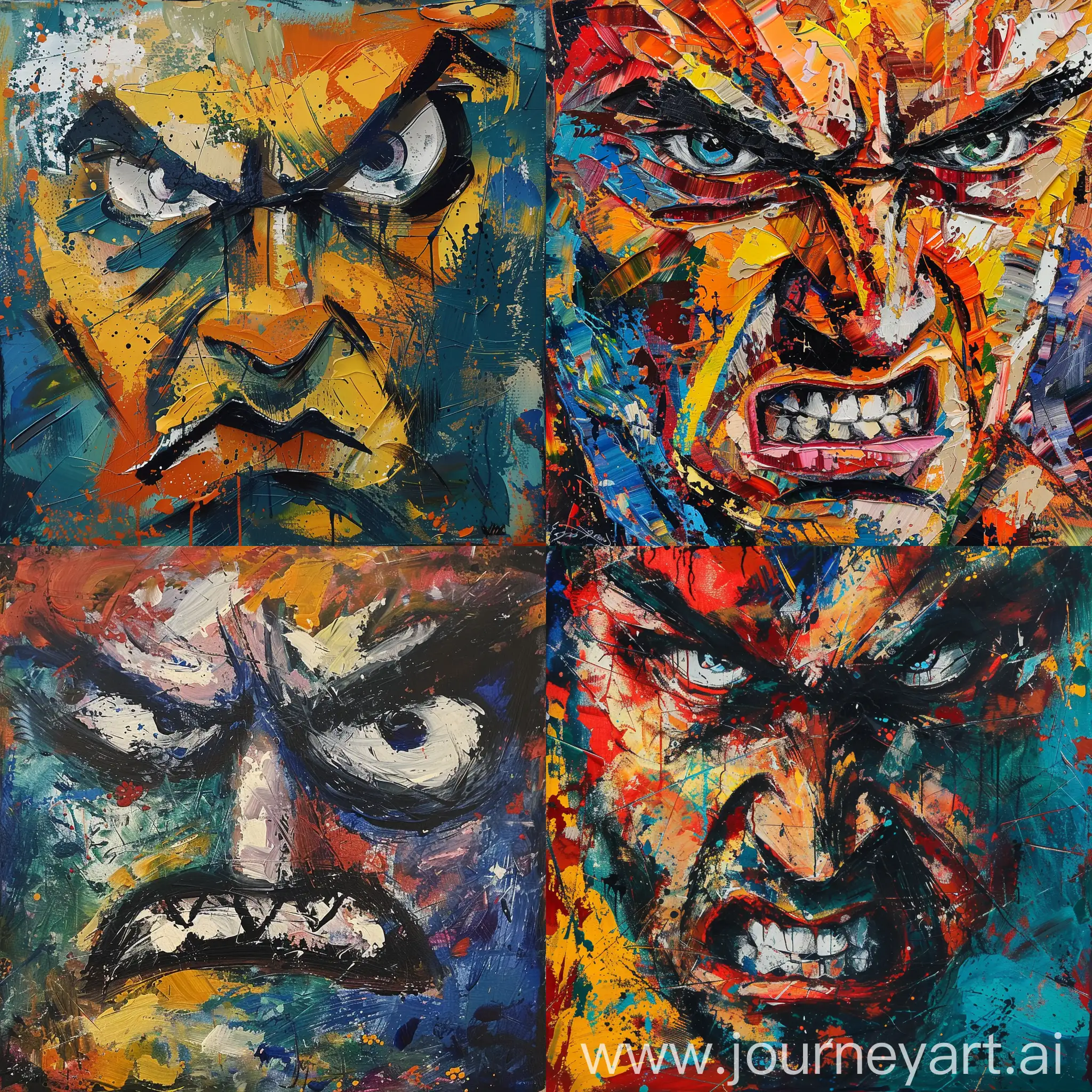 Angry-Expressionist-Portrait-in-Pollock-Style