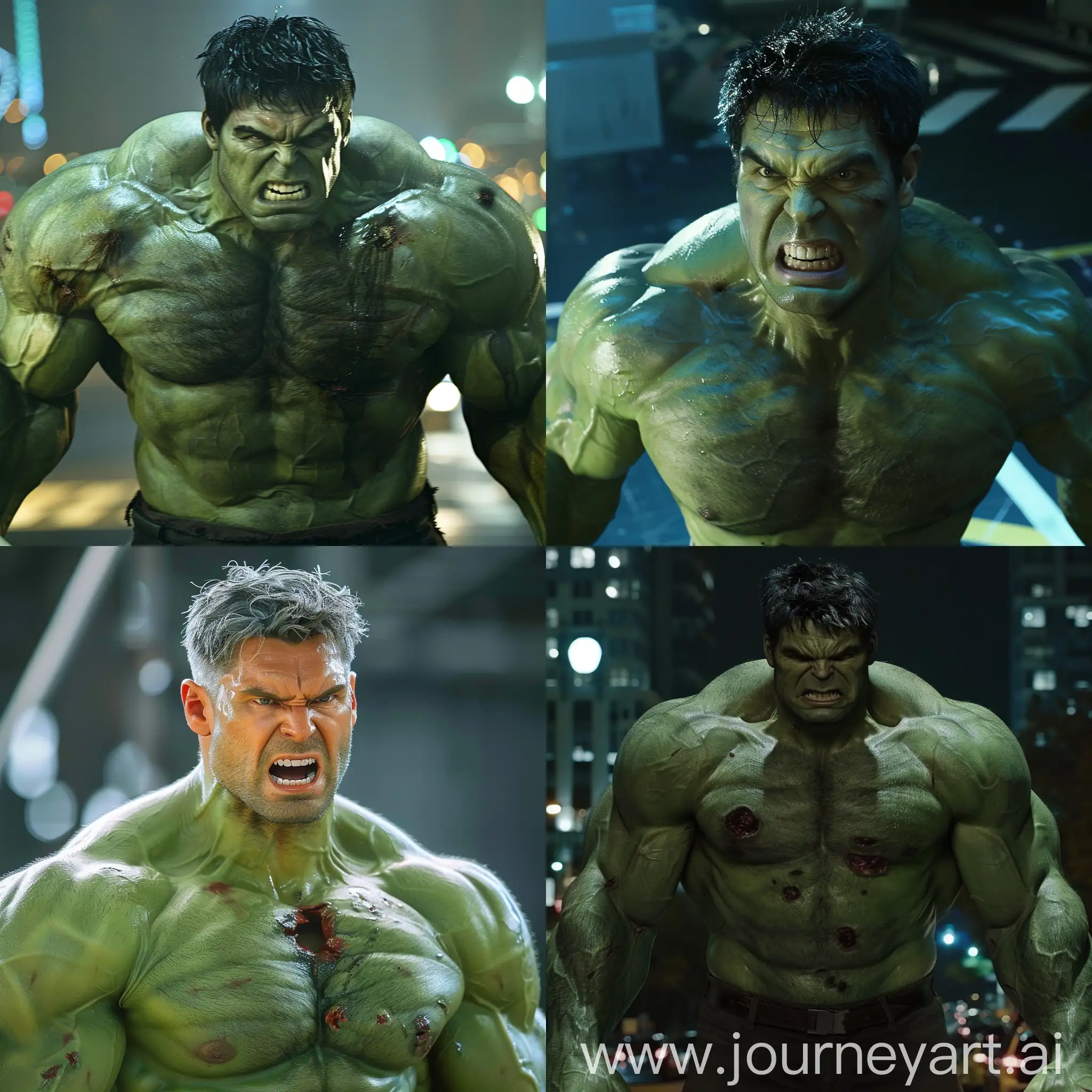The Hulk played by actor Eric Bana --cref https://i.pinimg.com/originals/1a/6e/28/1a6e28bbb1d7a33ef3164202d7d2d5d8.jpg --v 6 --style raw