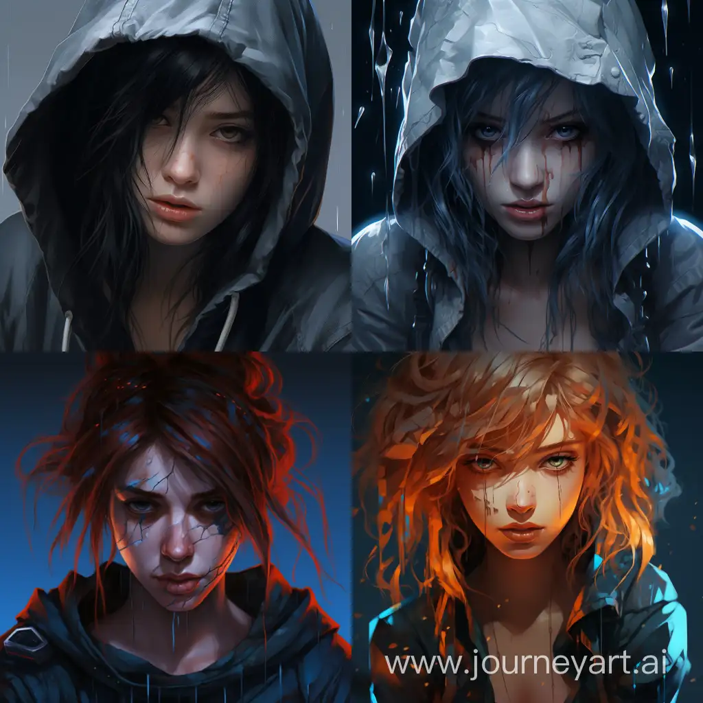 Emotive-Gaming-Logo-Depicting-a-Sad-Girl-in-UltraRealistic-Detail