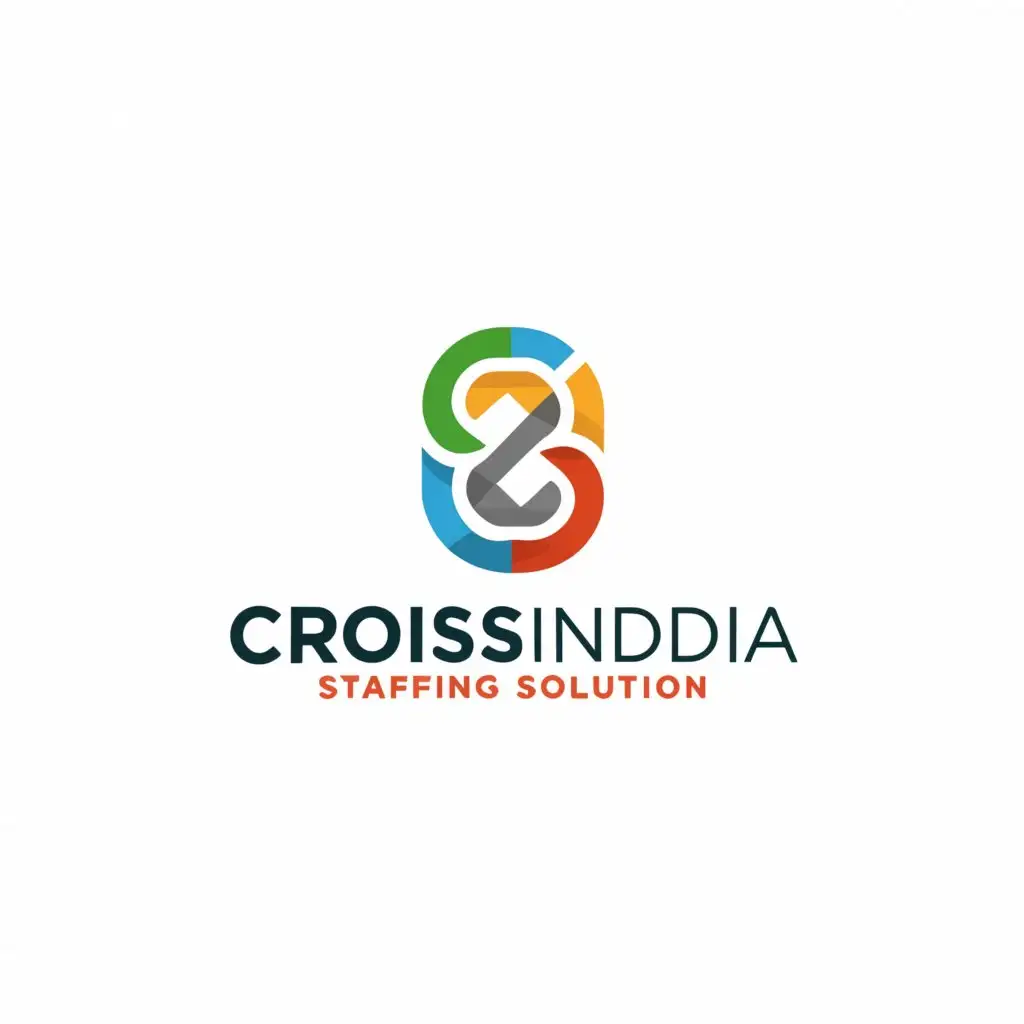 a logo design,with the text "CroisIndia Staffing Solution", main symbol:alphabet,Minimalistic,clear background