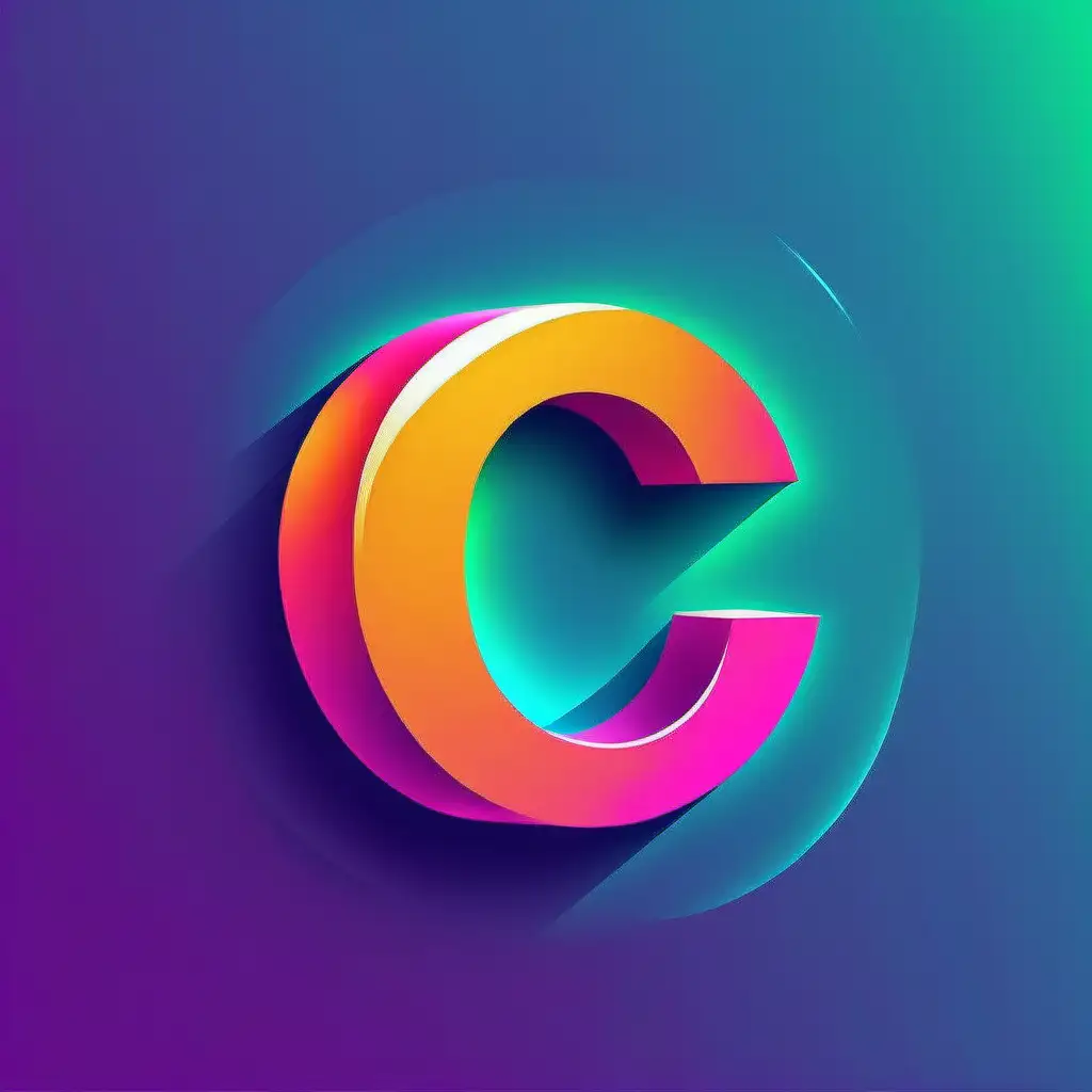 bright website logo with a letter C 