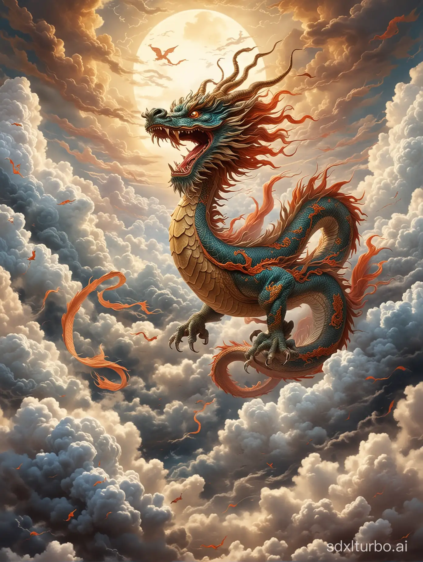 Majestic-Chinese-Dragon-Flying-Through-Clouds