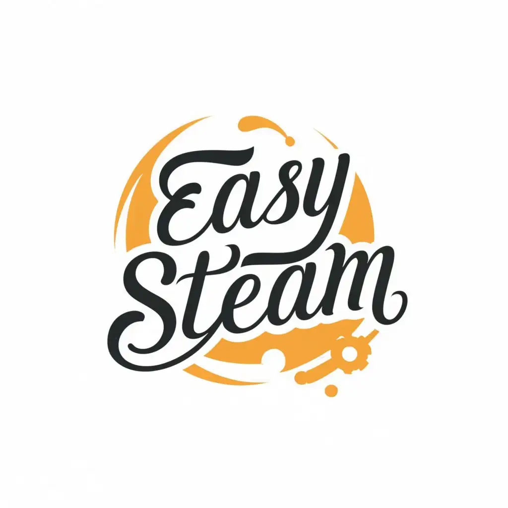 logo, Spanish, with the text "Easy Steam", typography, be used in Technology industry