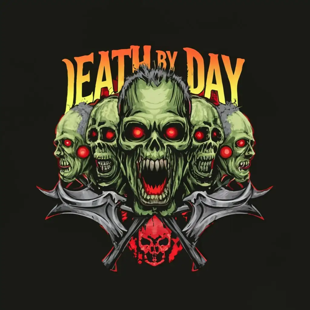 LOGO-Design-For-Death-by-Dayz-Menacing-Zombie-Horde-Against-a-Clear-Background
