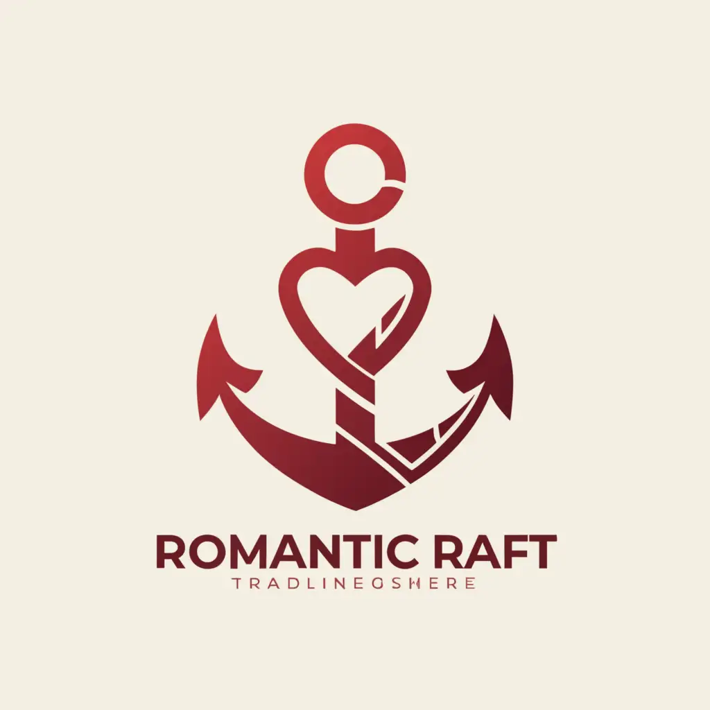 a logo design,with the text "Romantic Raft", main symbol:Trading,Minimalistic,be used in Finance industry,clear background