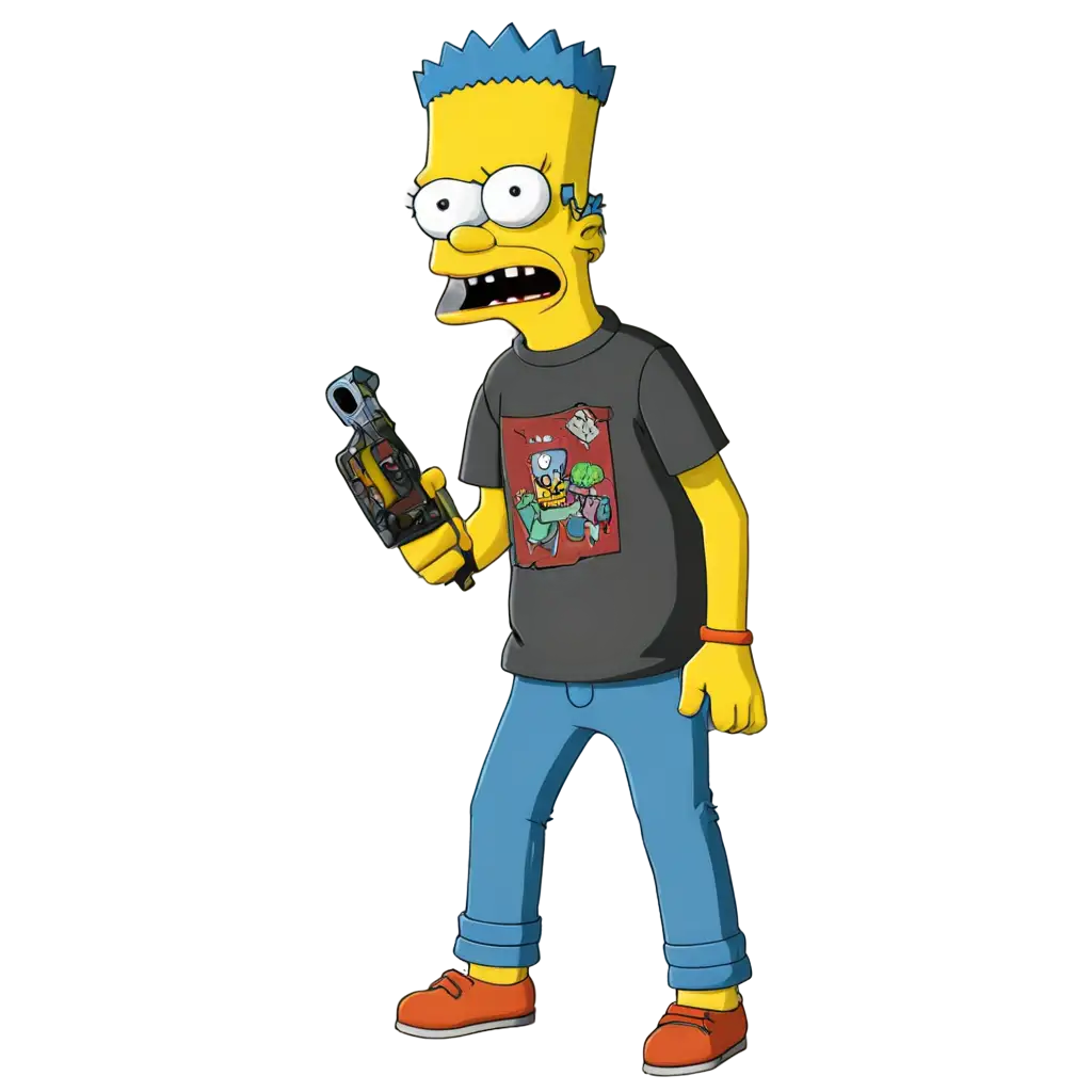 simpsons bart horror zombie