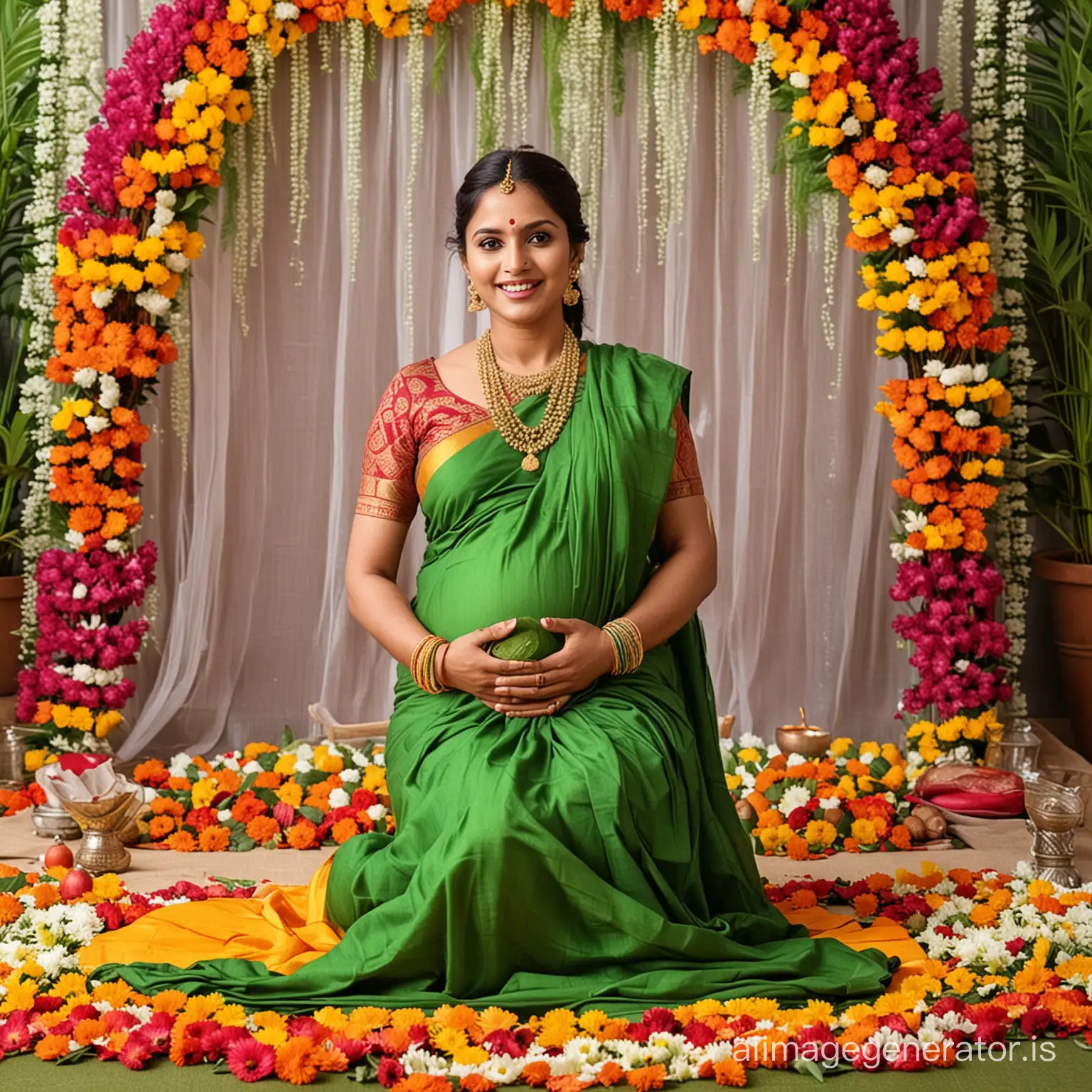 Pregnant-Mother-Celebrating-Ugadi-Festival-Embracing-Tradition-with-Joy-and-Anticipation