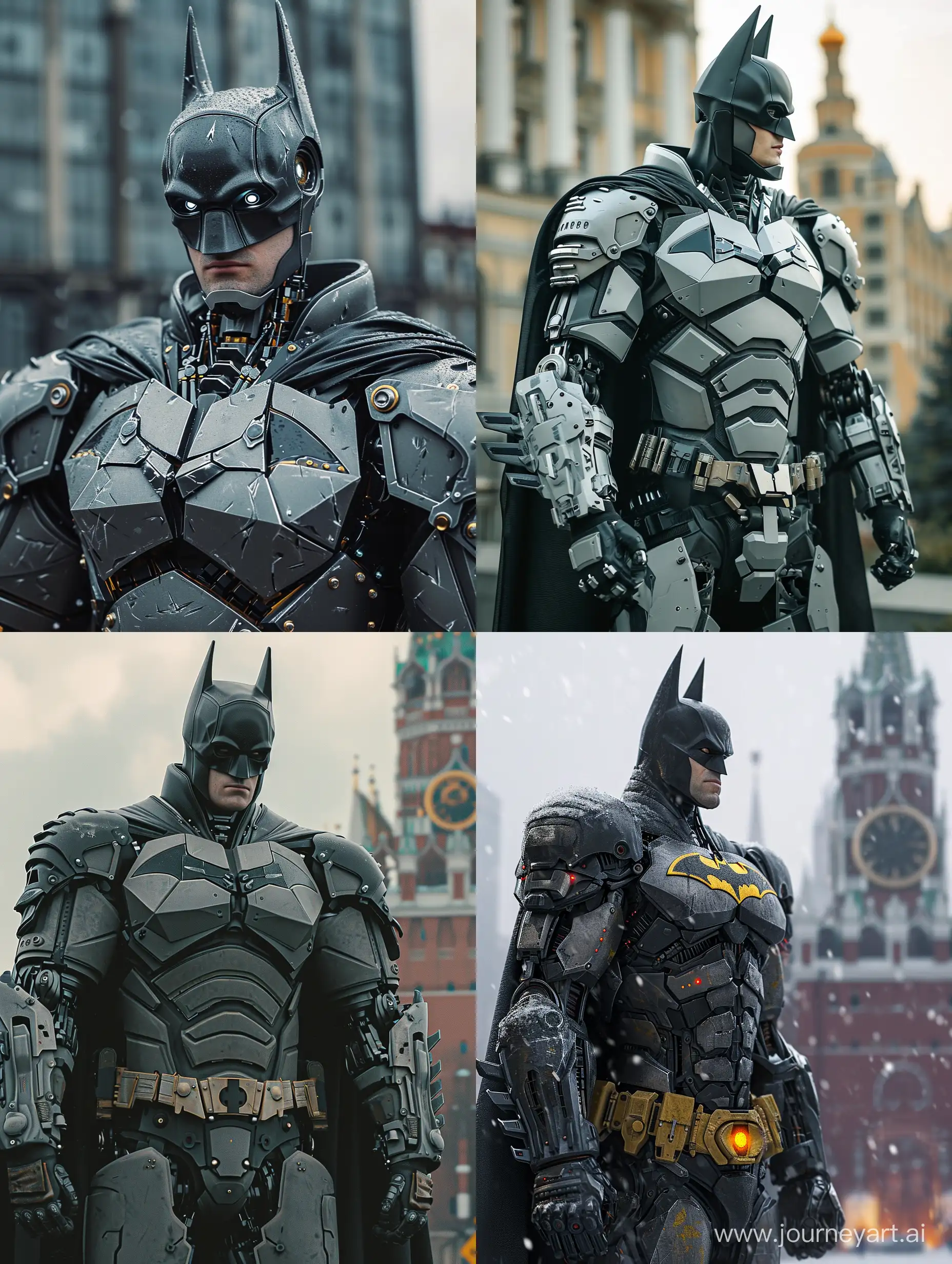 Robotic batman in Moscow.8k, midjourney