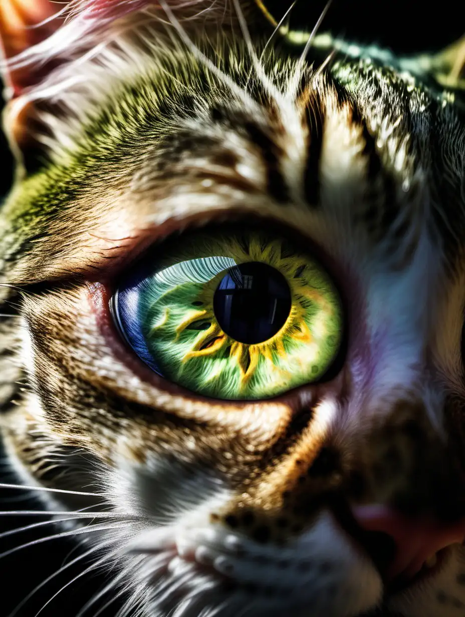Mesmerizing Green Cat Eye in UltraRealistic Style