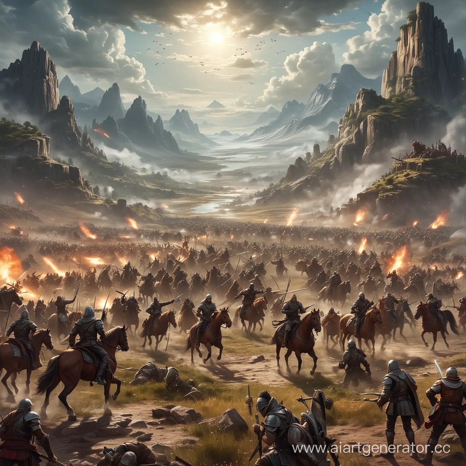 Epic-Fantasy-Battle-Brave-Warriors-Clash-on-the-Battlefield