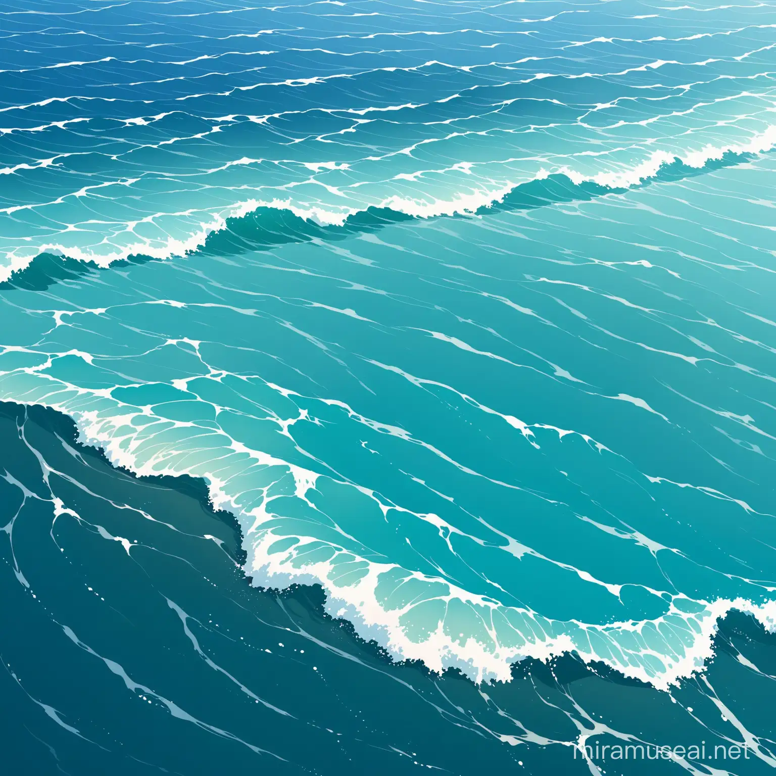 The ocean water 
